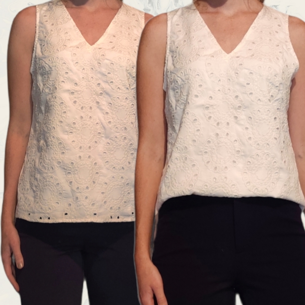 🆕 Banana Republic Eyelet Embroidery Lace Top, size small
